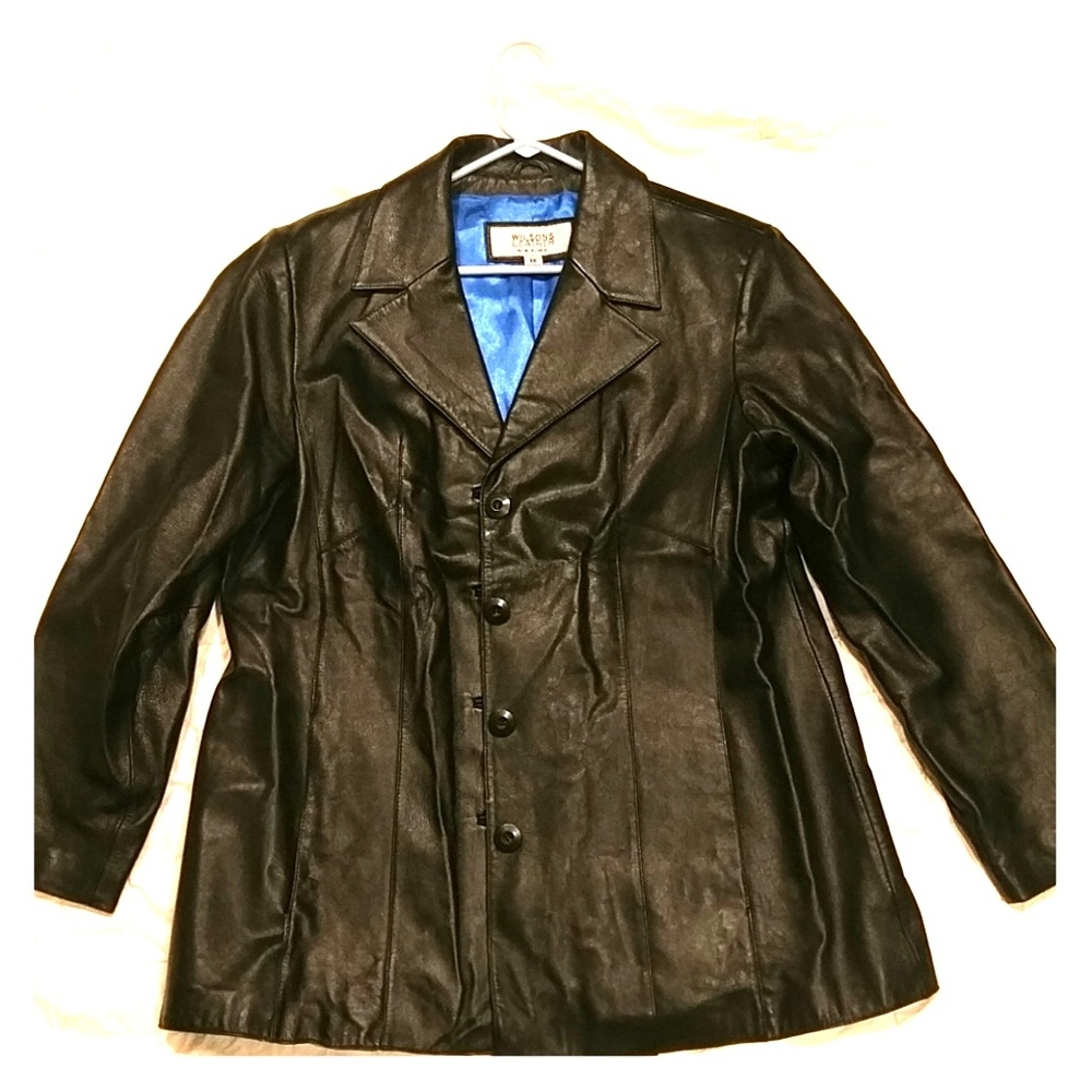 1X Women's Wilson's Black Leather Jacket (Used)
